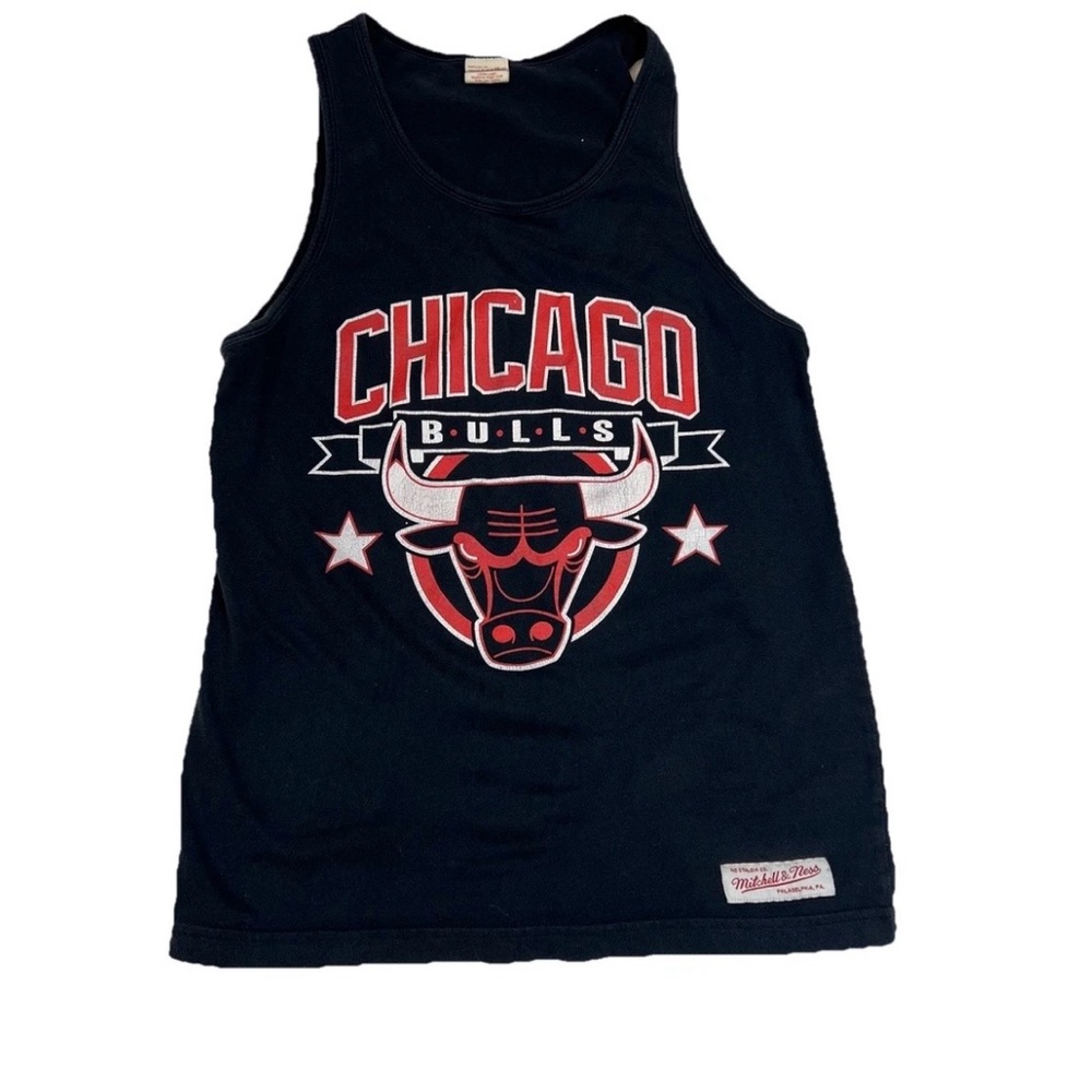 Mitchell & Ness Chicago Bulls Tank Top Mens Small Black NBA Basketball Jersey
